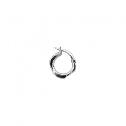 Foam earring A - thin - 14kt white gold