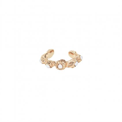ERTALE PEARL EARCUFF a AG GOLD PLATED