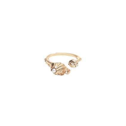 Kaba pearl ring L - gold-plated