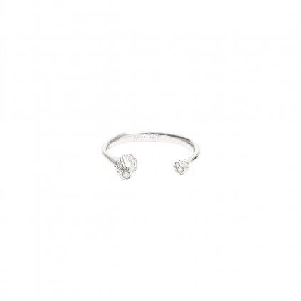 Kaba pearl ring S - silver