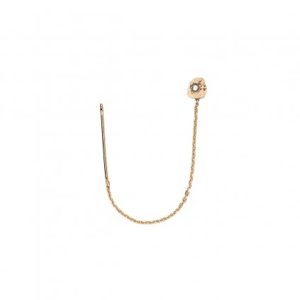 PICO PEARL CHAIN EARRING M AG GOLD PLATED