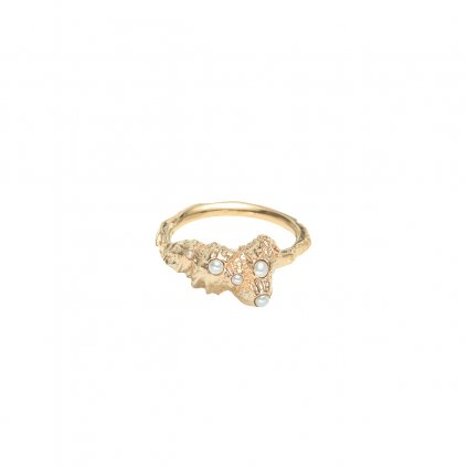AGUA PEARL RING L AU