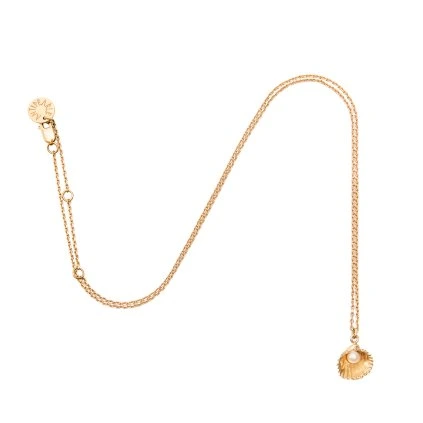 Concha pearl necklace mini A - 14KT yellow gold