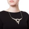 Triangle pearl necklace-silver