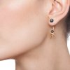 Blacktip pearl earring-gold