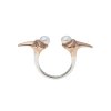 Zambezi pearl ring-silver/gold