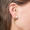 Fang pearl earring -gold-plated silver