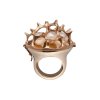 Sea urchin pearl opening ring - gold-plated silver