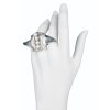 Shark tooth pearl ring-silver