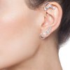Double cone studs earcuff - silver