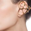Coral earcuff - gold-plated silver