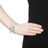 Jaws multi pearl bracelet - silver