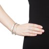 Jaws double pearl bracelet - silver