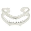 Jaws double pearl bracelet - silver