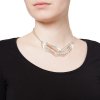 Jaws multi pearl necklace - silver