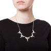 Shark teeth necklace M - silver
