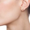 Mini blacktip earring - gold-plated silver