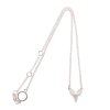 Mini shark tooth heart necklace - silver