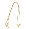 Mini shark tooth heart necklace - 14kt yellow gold