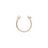Petite A double pearl ring - 14kt yellow Gold