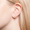 Petite A earring - 14kt white gold