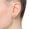 Petite A twist earring Left - gold-plated silver
