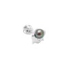Mini blacktip top earring - 14kt white gold