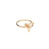 Mini shark tooth heart ring - gold-plated silver
