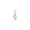 Concha double pearl earring B - silver