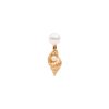 Concha double pearl earring B - gold-plated silver