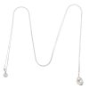 Concha pearl necklace large B - silver