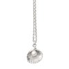 Concha pearl necklace mini A - silver