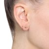 Petite A twist earring Right - gold plated silver