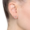 Petite A twist earring Right- silver