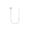 Petite A chain earring - silver