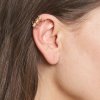 Petite A triple earcuff - gold-plated silver