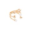 Petite A triple ring - gold-plated silver