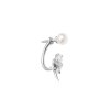 Mini double fang earring diamond - 14kt white gold