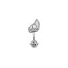 Ava pearl earring B - right - 14kt white gold
