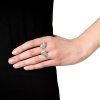 Lyra grand pearl ring - silver