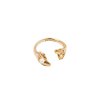 Esther pearl ring B - gold-plated silver