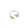 Halia pearl ring A - gold-plated silver