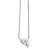 Ava petite pearl necklace - silver