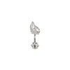 Ava pearl earring B - right - silver