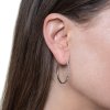 Foam earring D - thin - puzetta - 14kt white gold