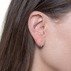 Foam earring B - thin - puzetta - 14kt white gold