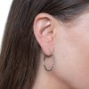 Foam earring D - thin - 14kt white gold