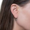 Foam earring C - thin - 14kt white gold