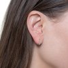 Foam earring B - 14kt white gold