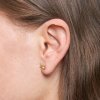 Ava pearl earring B - left - gold-plated silver